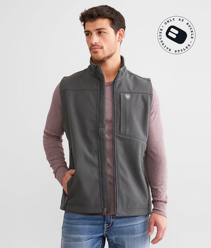 Ariat Logo 2.0 Softshell Vest - Men's Coats/Jackets in Charcoal