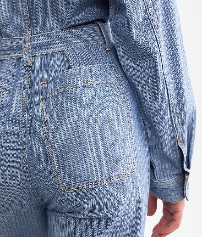 Herringbone Denim Jumpsuit