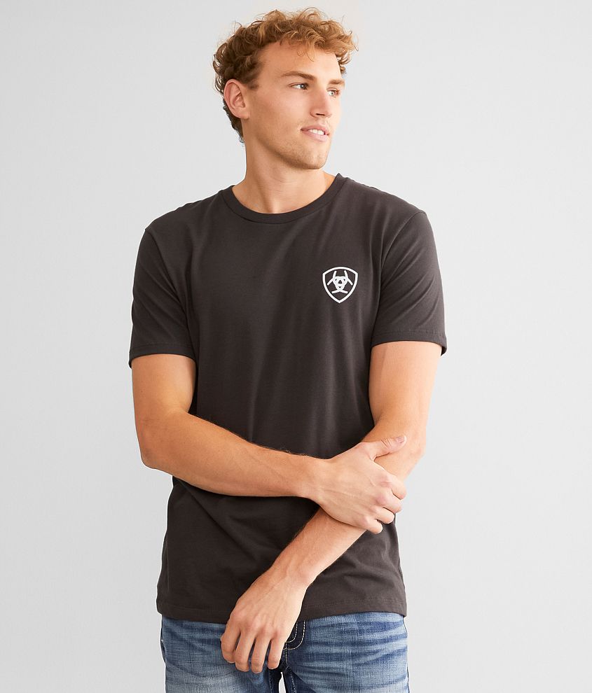 Ariat Stamped Shield T-Shirt - Men's T-Shirts in Vintage Black