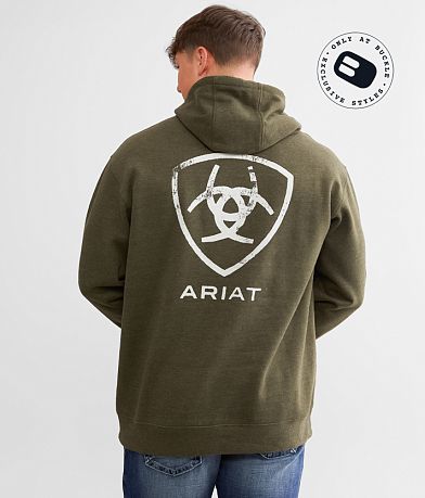 Ariat Stamped Shield Hooded Sweatshirt front view