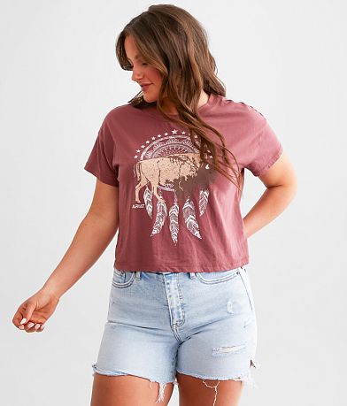 Ariat Buffalo Territory Cropped T-Shirt front view