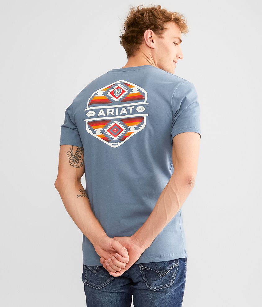 Ariat Chinelos T-Shirt Men's T-Shirts in Light Denim Buckle