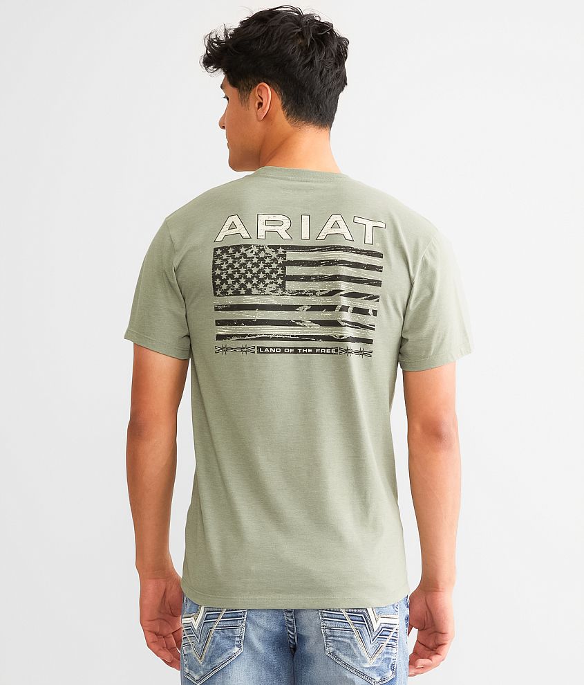 Ariat Plank T-Shirt - Men's T-Shirts in Olive Heather | Buckle