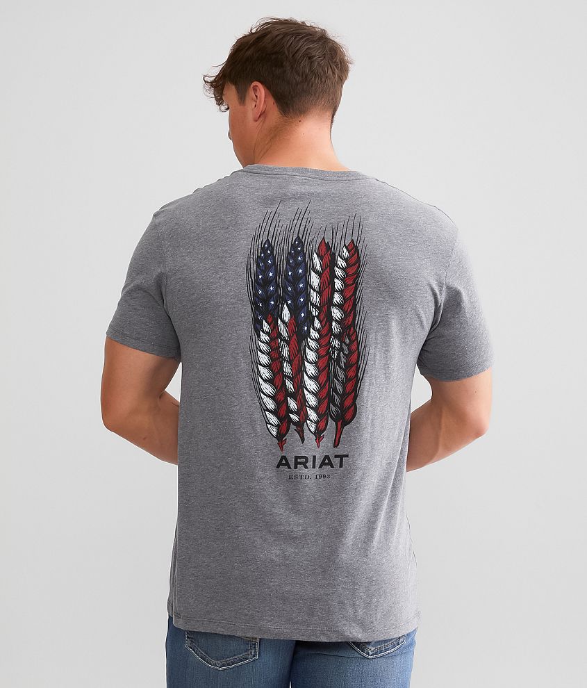 Ariat Wheat Flag T-Shirt front view