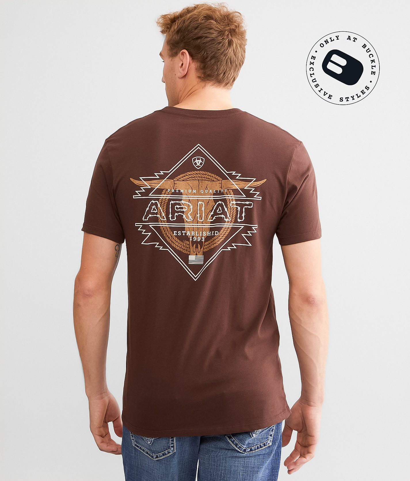 T-shirt Ariat Boot Co. Eagle Land Of The Free - Taille M Noir, Occasion Parfait état