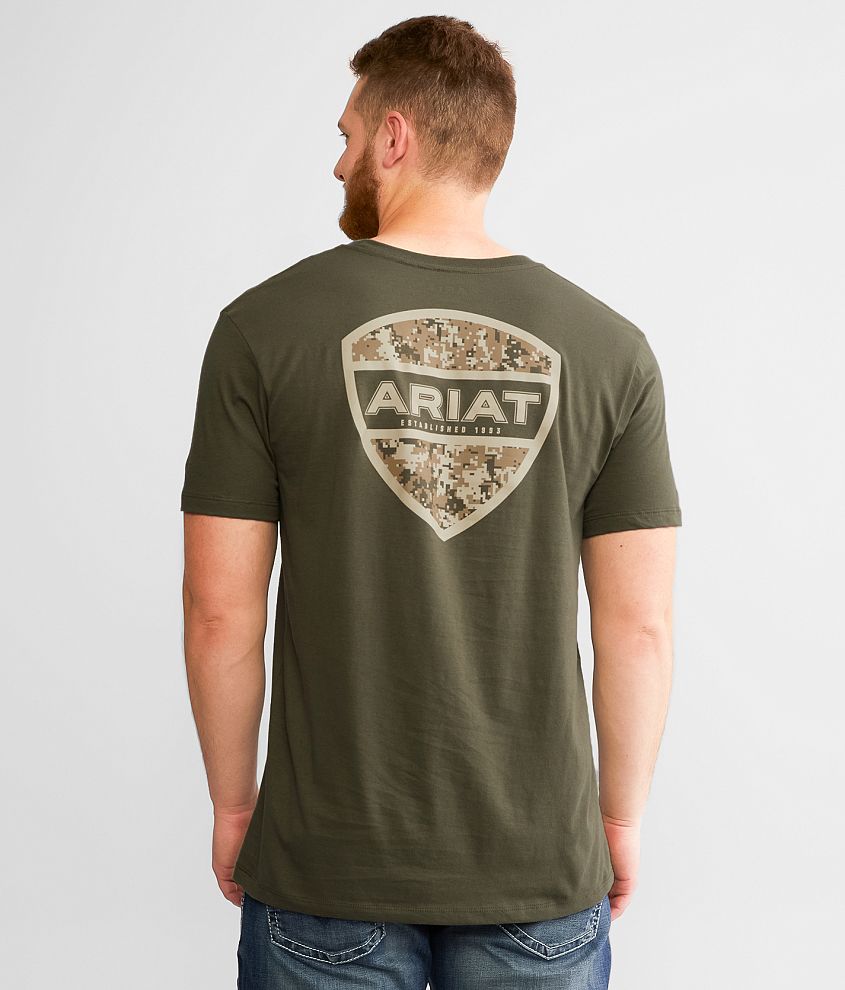 Ariat Digi Shield T-Shirt - Men's T-Shirts in Army Green | Buckle