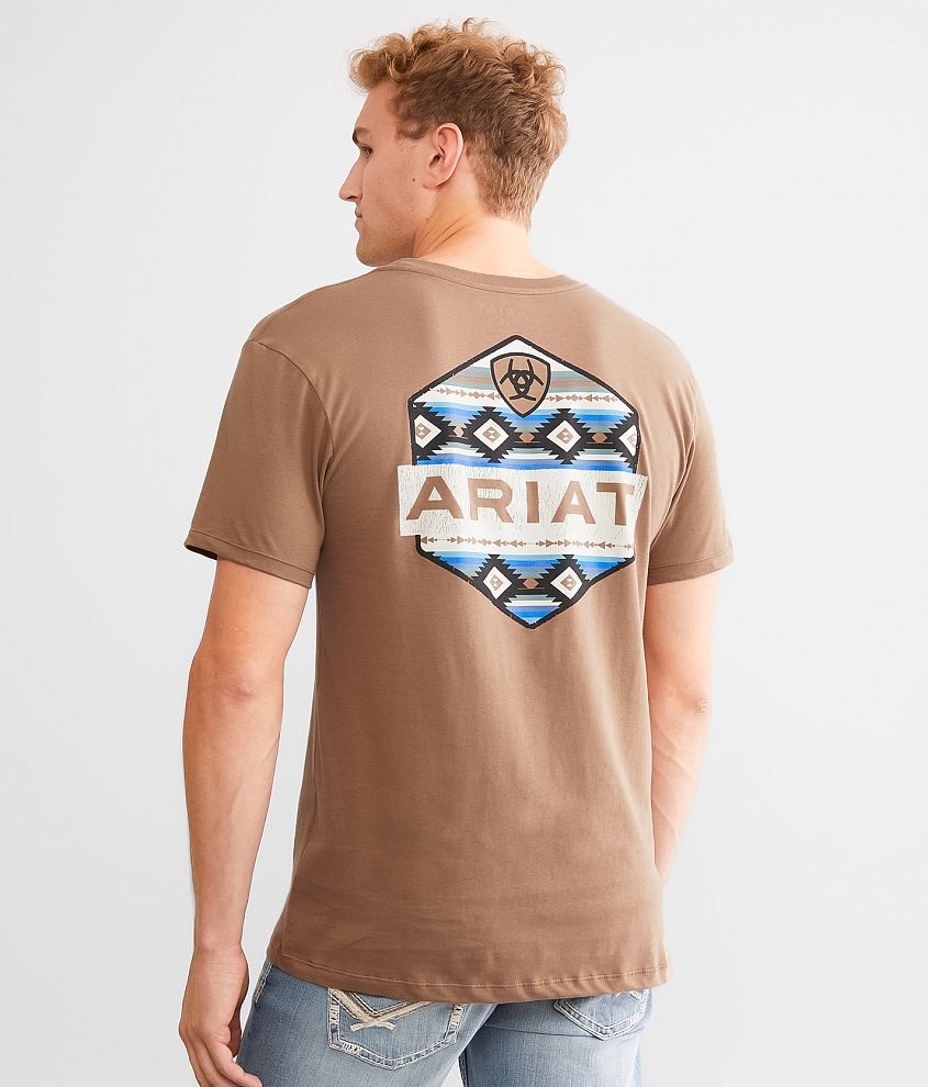 Ariat Southwestern Hex Bar T-Shirt - Men's T-Shirts in Brown Savana ...