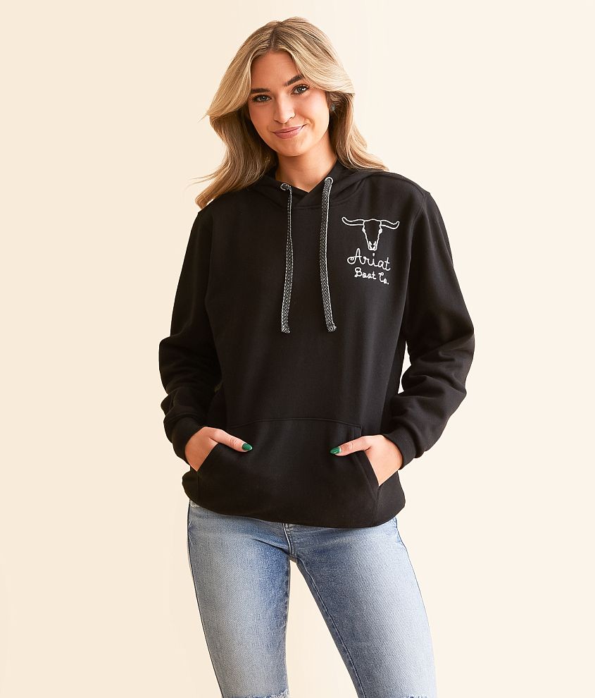 Ariat Steer Stitch Hooded Sweatshirt front view