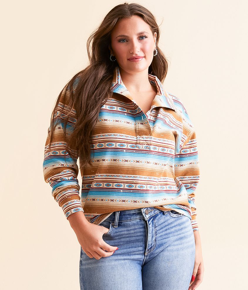 Ariat Hometown Henley Pullover front view