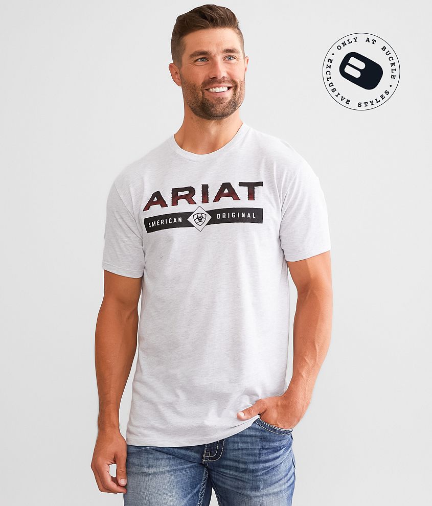 Ariat Branded Wood T-Shirt - Men's T-Shirts in Ash | Buckle