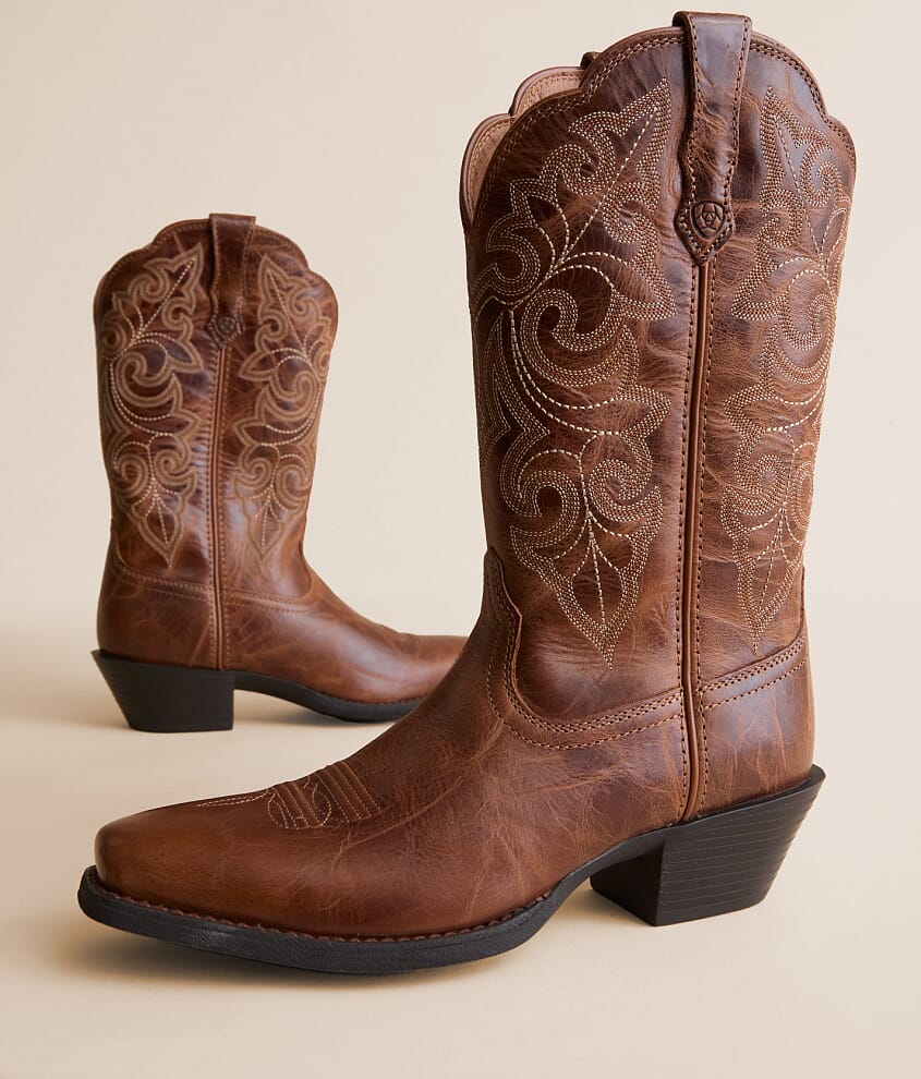Round Up Leather Western Boot