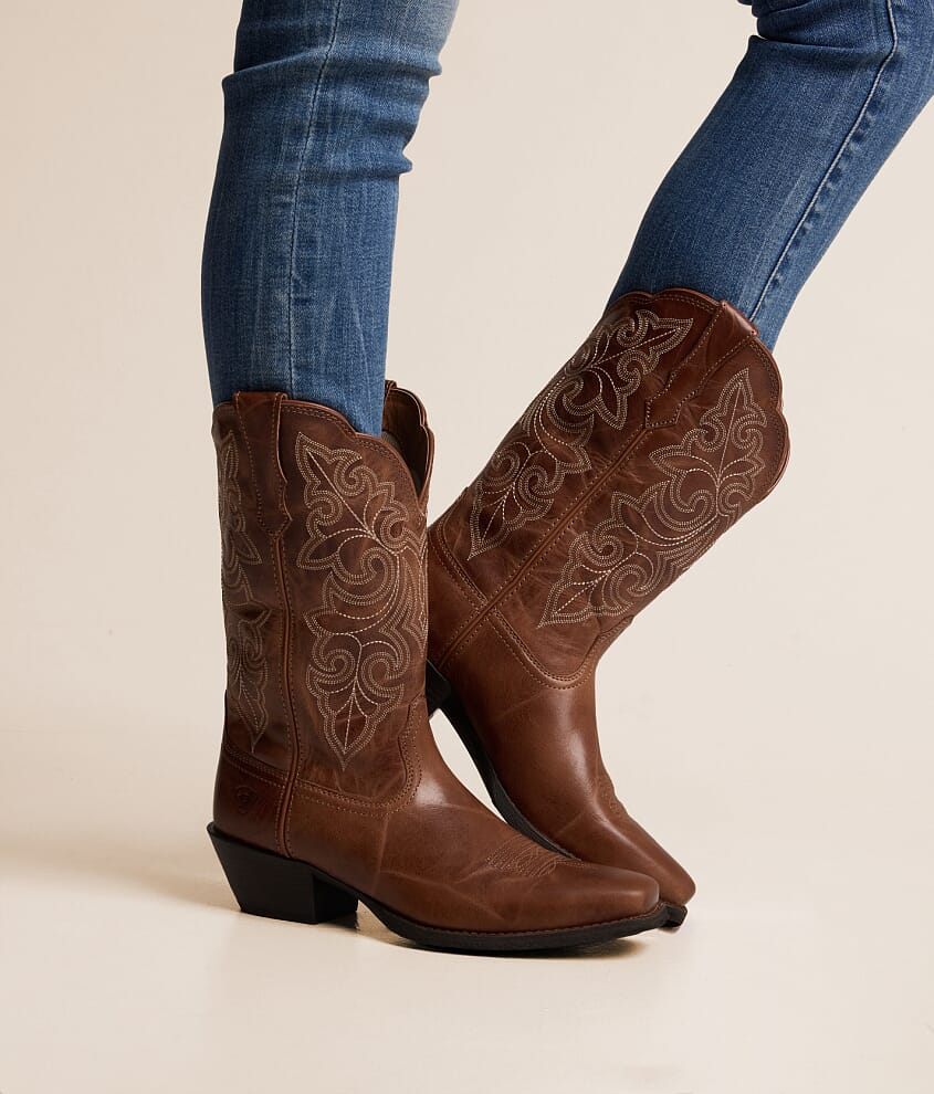 Round Up Leather Western Boot