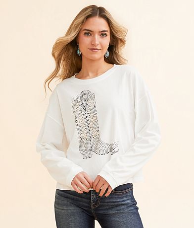 Ariat Meant For Walking Cropped T-Shirt front view