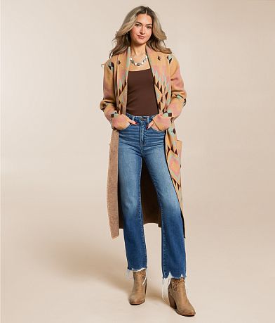 Ariat Sunset Chic Blanket Cardigan Sweater front view