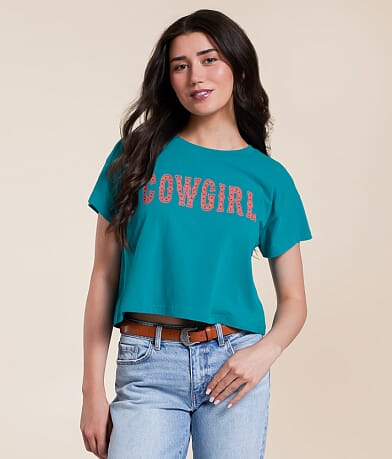 Ariat Cowgirl Boxy Cropped T-Shirt front view
