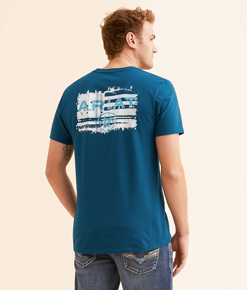 Ariat Liquid Stamp Flag T-Shirt front view