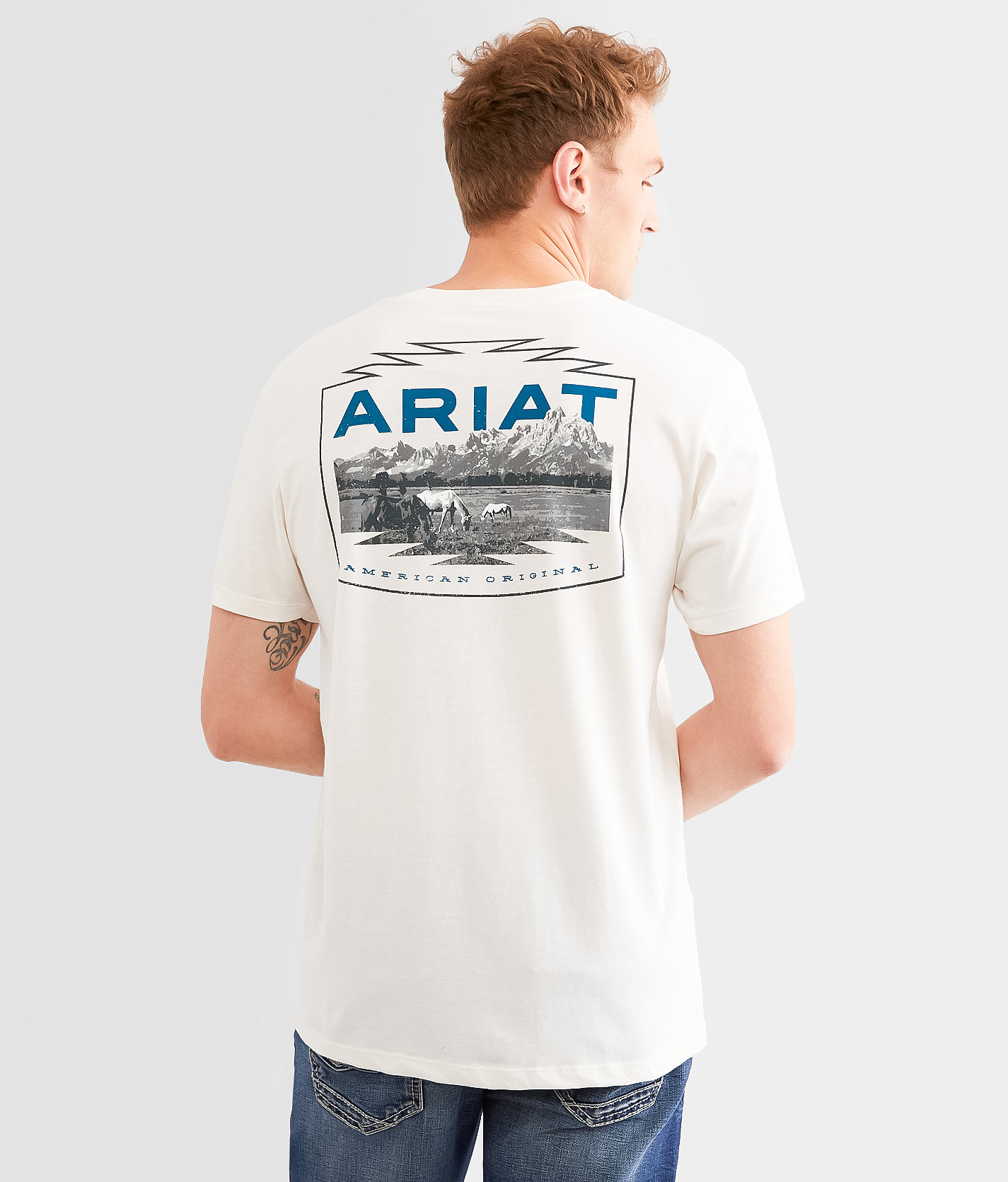 Ariat Made Tough Bronc T-Shirt - Men's T-Shirts in Fallen Rock