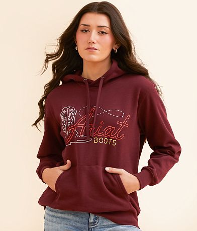 Ariat Neon Boots Hooded Sweatshirt front view