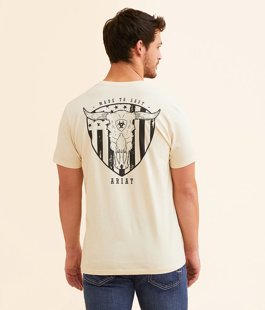 Ariat Stacked Skull America T-Shirt front view