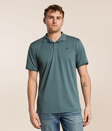 Ariat Logo Fitted ClimateTEK™ Polo front view