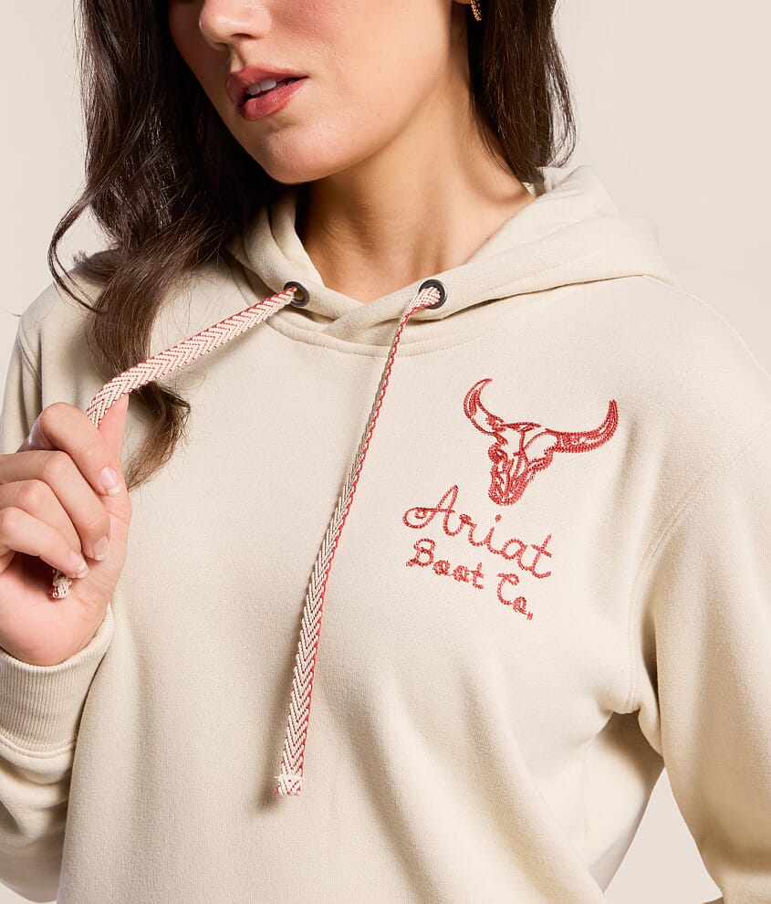 Embroidered Stitch Hooded Sweatshirt