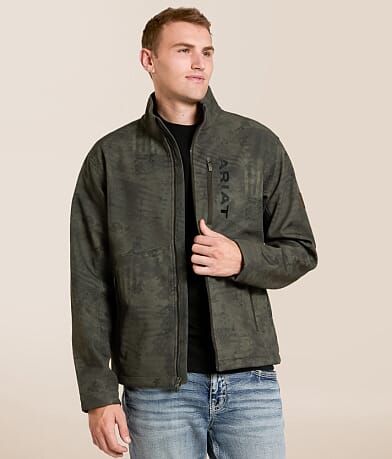 Ariat Patriot Flag Camo Softshell Jacket front view