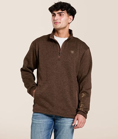 Ariat Caldwell Logo Quarter Zip Pullover front view
