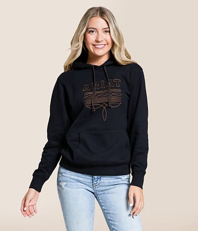 Ariat Booted Logo Hooded Sweatshirt front view