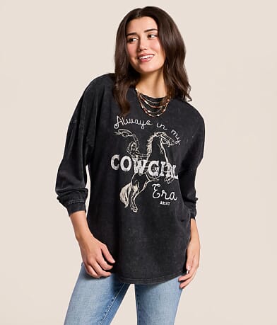 Ariat Canvas Cowgirl Oversized T-Shirt front view