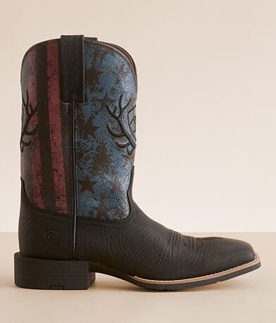 Ariat Sporty Liberty Antler Leather Cowboy Boot front view