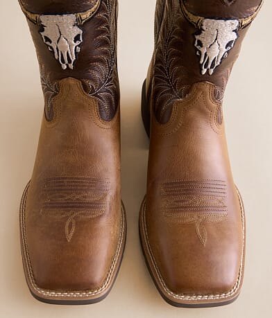 Sport Steer Skull Leather Cowboy Boot thumbnail 5