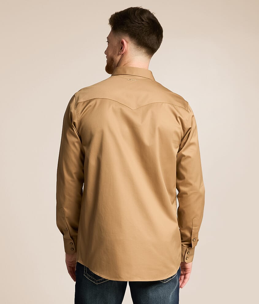 Solid Twill Fitted Shirt