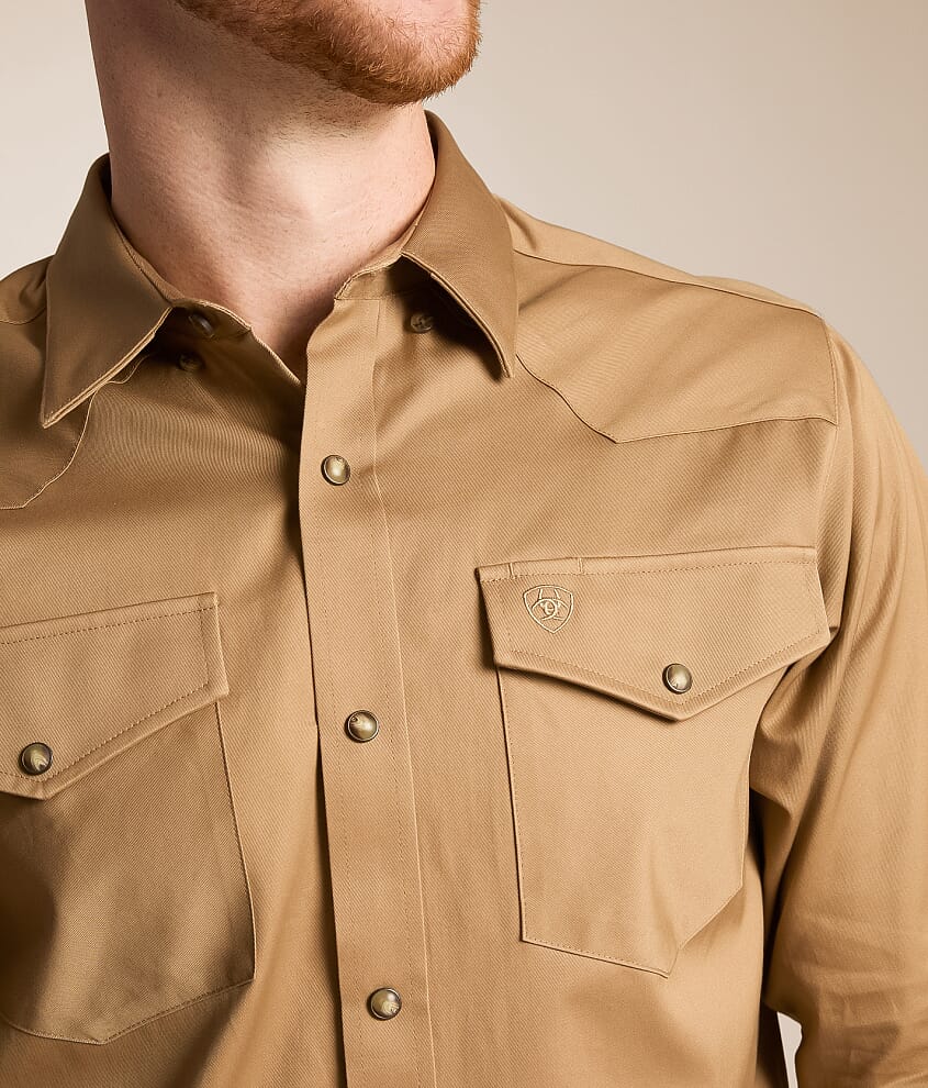 Solid Twill Fitted Shirt