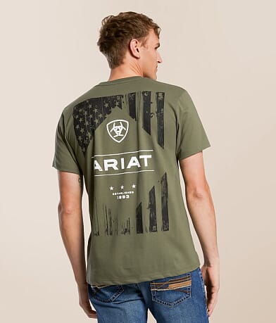 Ariat Wooden Diamond Flag T-Shirt front view
