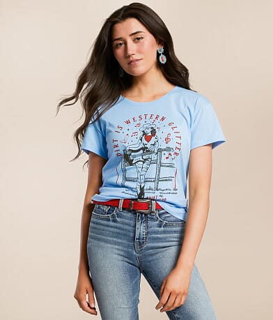 Ariat Cowgirl Guitar T-Shirt front view