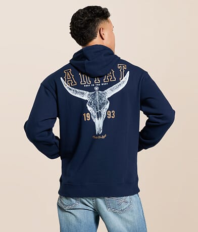 Ariat Best Longhorn Hooded Sweatshirt front view