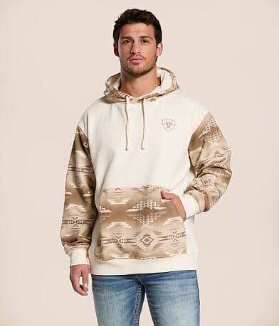 Ariat Southwestern Color Block Hooded Sweatshirt front view