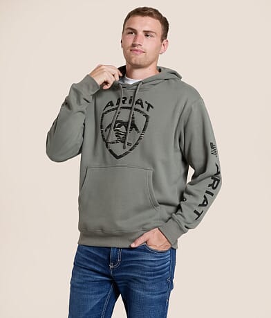 Ariat Woodish Shield Hooded Sweatshirt front view