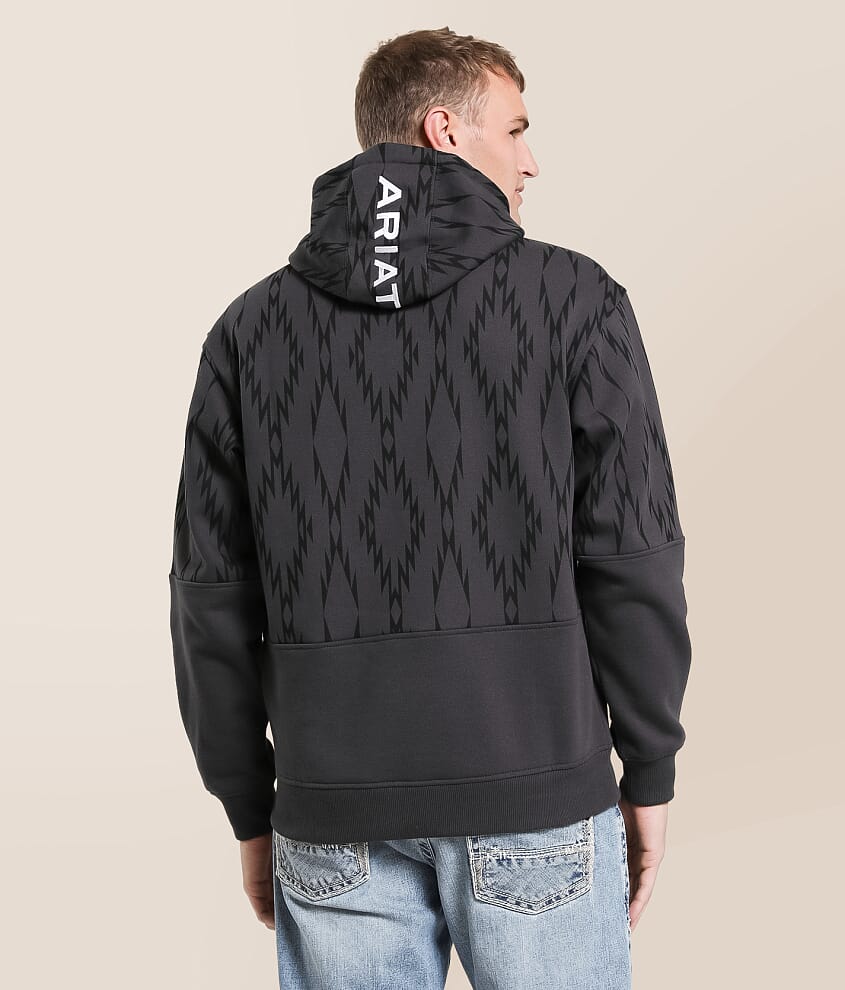 Southwestern Pieced Hooded Sweatshirt