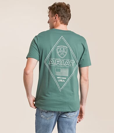 Ariat Chalk Diamond Patriot T-Shirt front view
