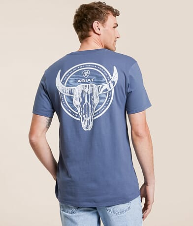 Ariat Wooden Longhorn Mountain T-Shirt front view