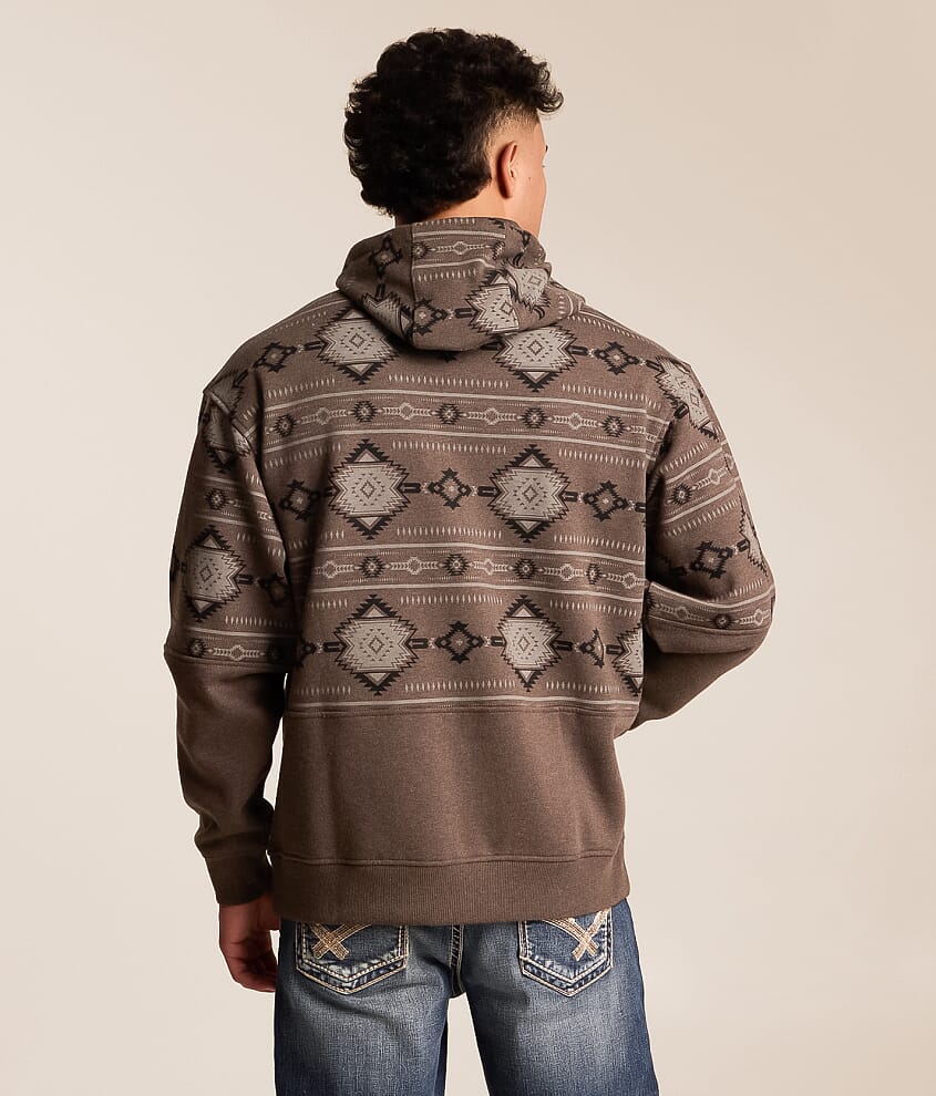 Southwest Color Block Hooded Sweatshirt