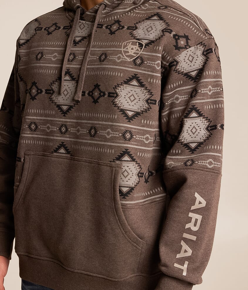 Southwest Color Block Hooded Sweatshirt