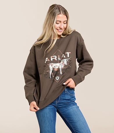 Ariat Cow Pullover front view