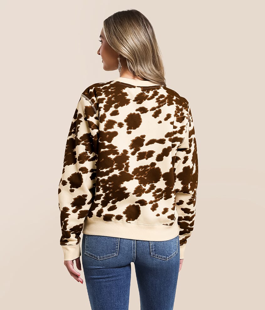 Cow Print Pullover