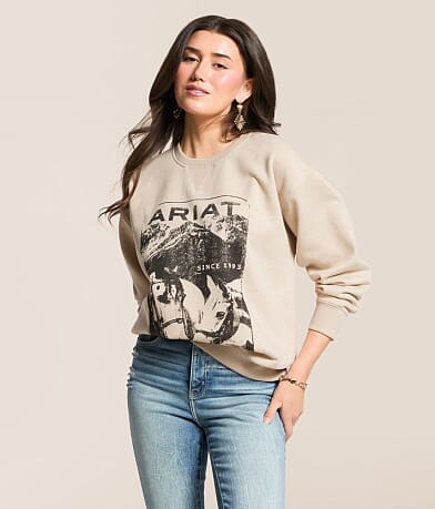 Ariat Vintage Horse Heathered Pullover front view