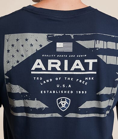 Ariat Lockup Flag T-Shirt back view