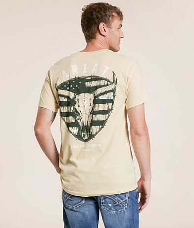 Ariat Longhorn Thrashed T-Shirt front view