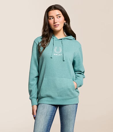 Ariat Southwest Horseshoe Hooded Sweatshirt front view