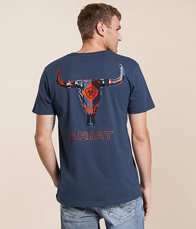 Ariat Longhorn Aztec T-Shirt front view
